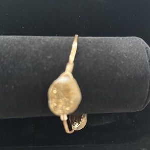 Copper wire-wrapped bangle